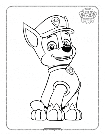 Paw patrol coloring pages free pdf printables