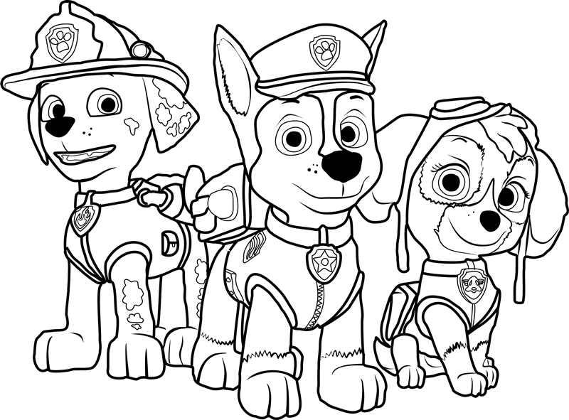 Paw patrol malvorlagen