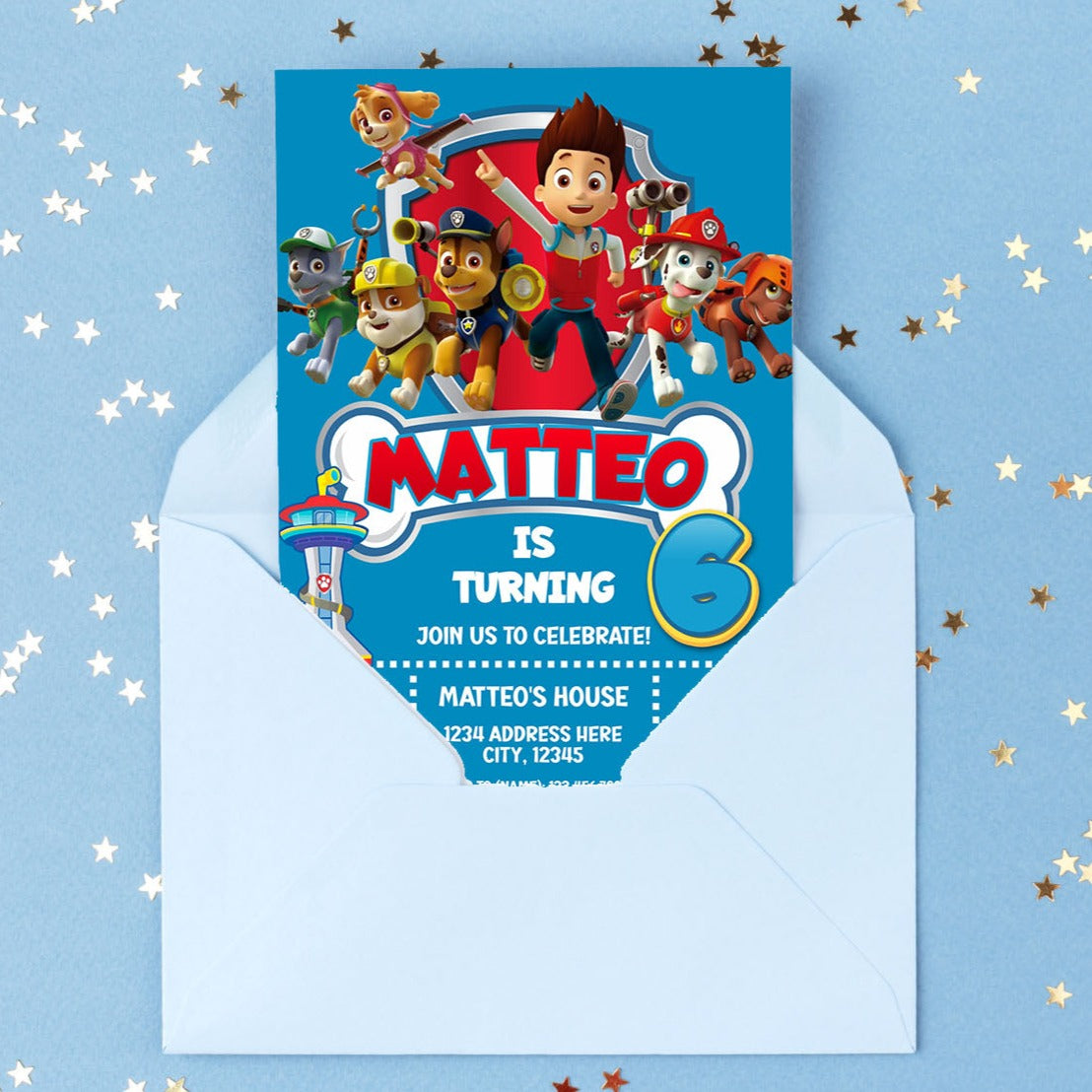 Paw patrol boy invitation template â mama life printables