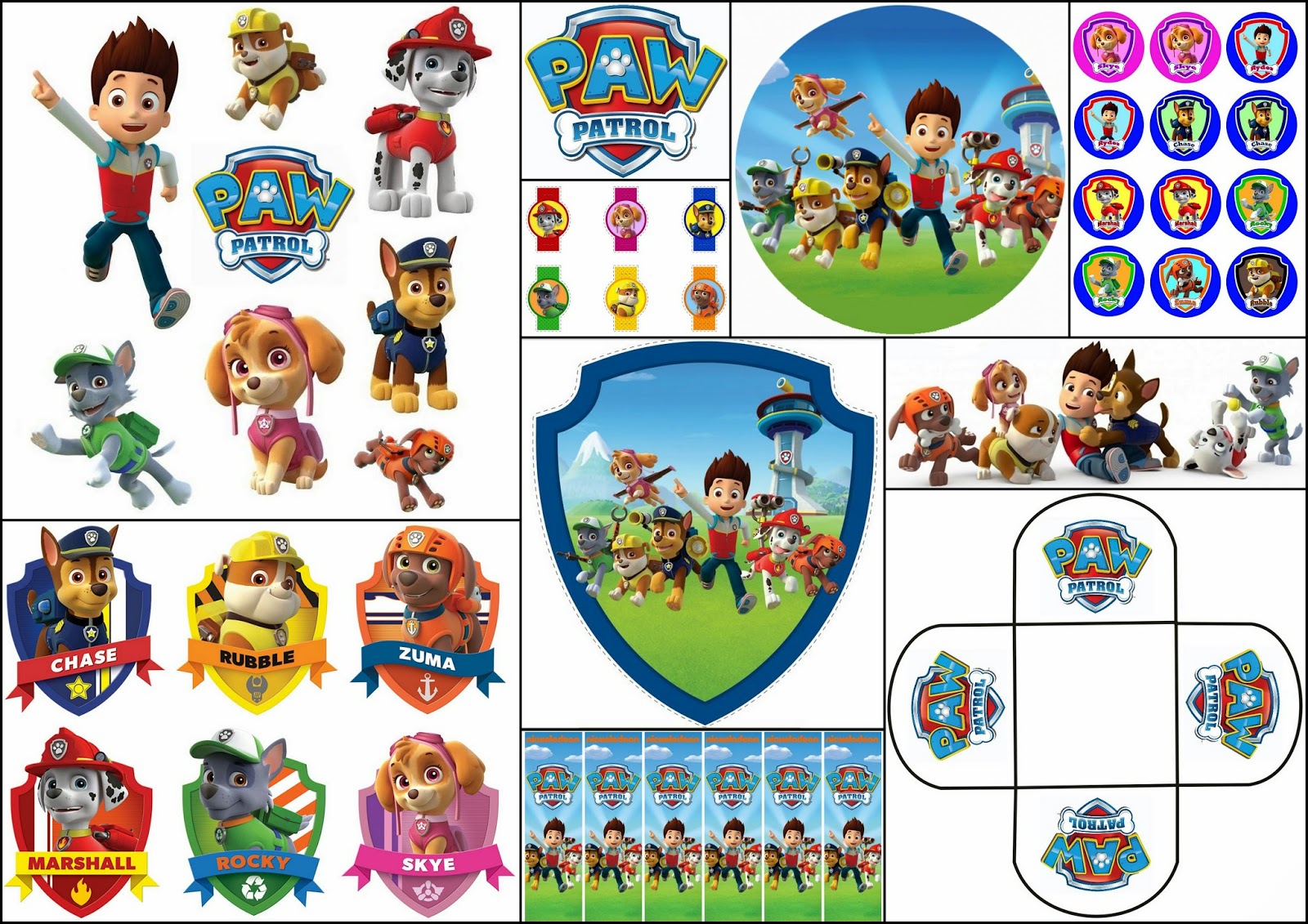 Paw patrol free printable kit