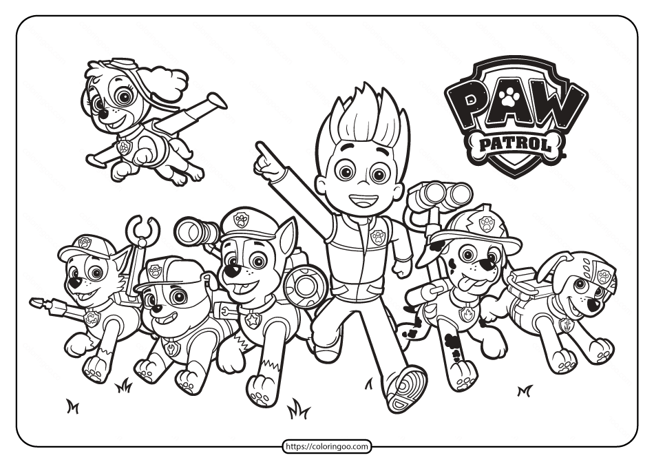 Printable paw patrol friends pdf coloring pages paw patrol coloring pages paw patrol coloring coloring pages