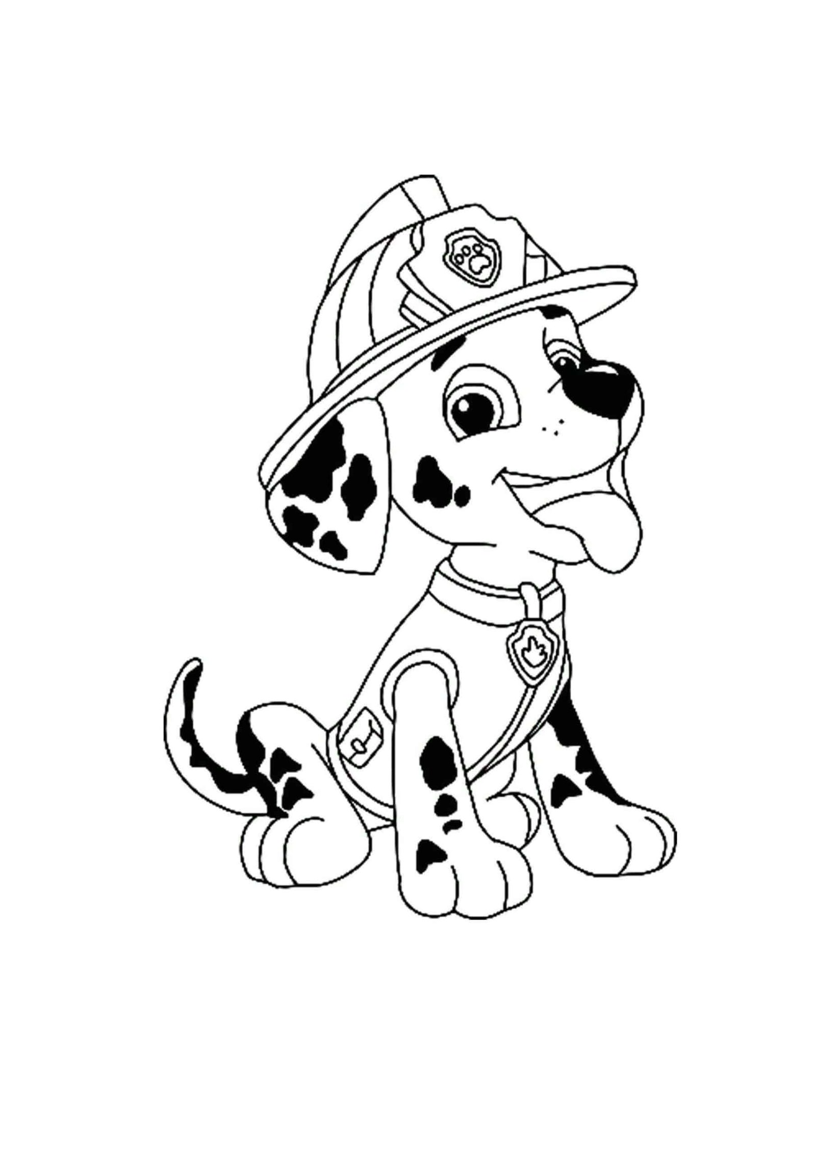 Paw patrol marshall coloring pages