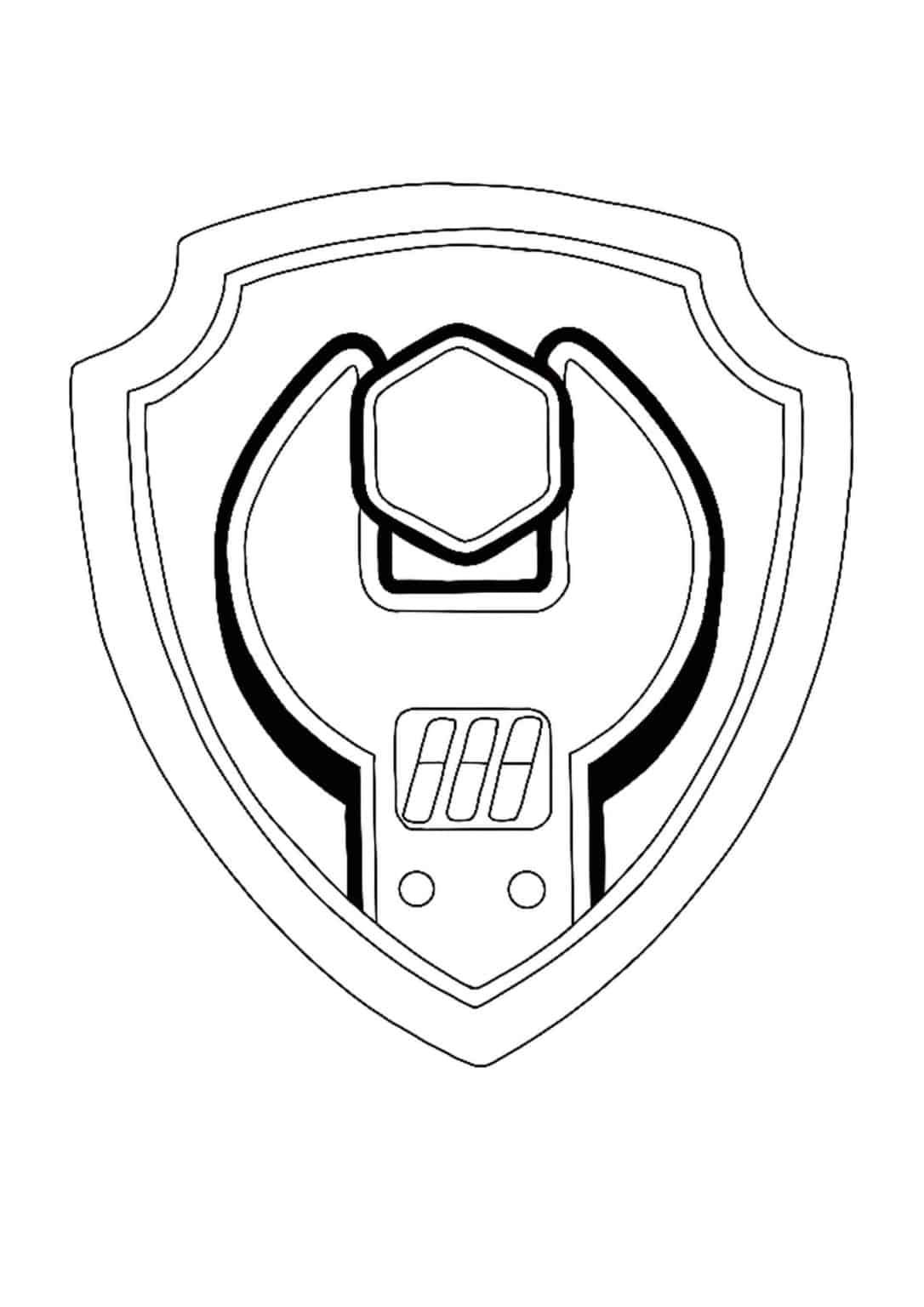 Paw patrol badges coloring pages