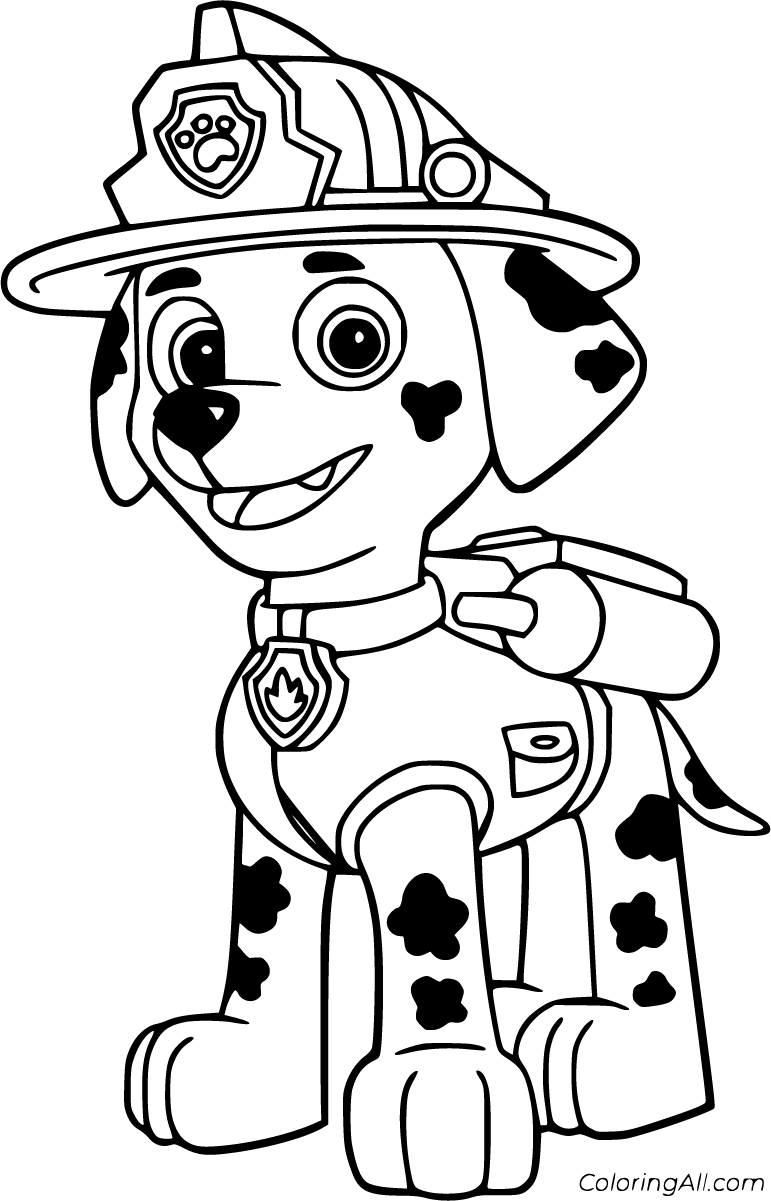 Marshall paw patrol coloring pages