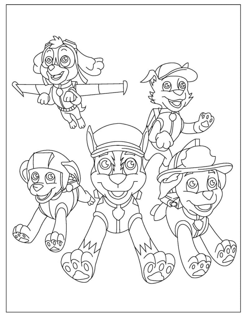 Free paw patrol coloring pages your kids will love download pdfs