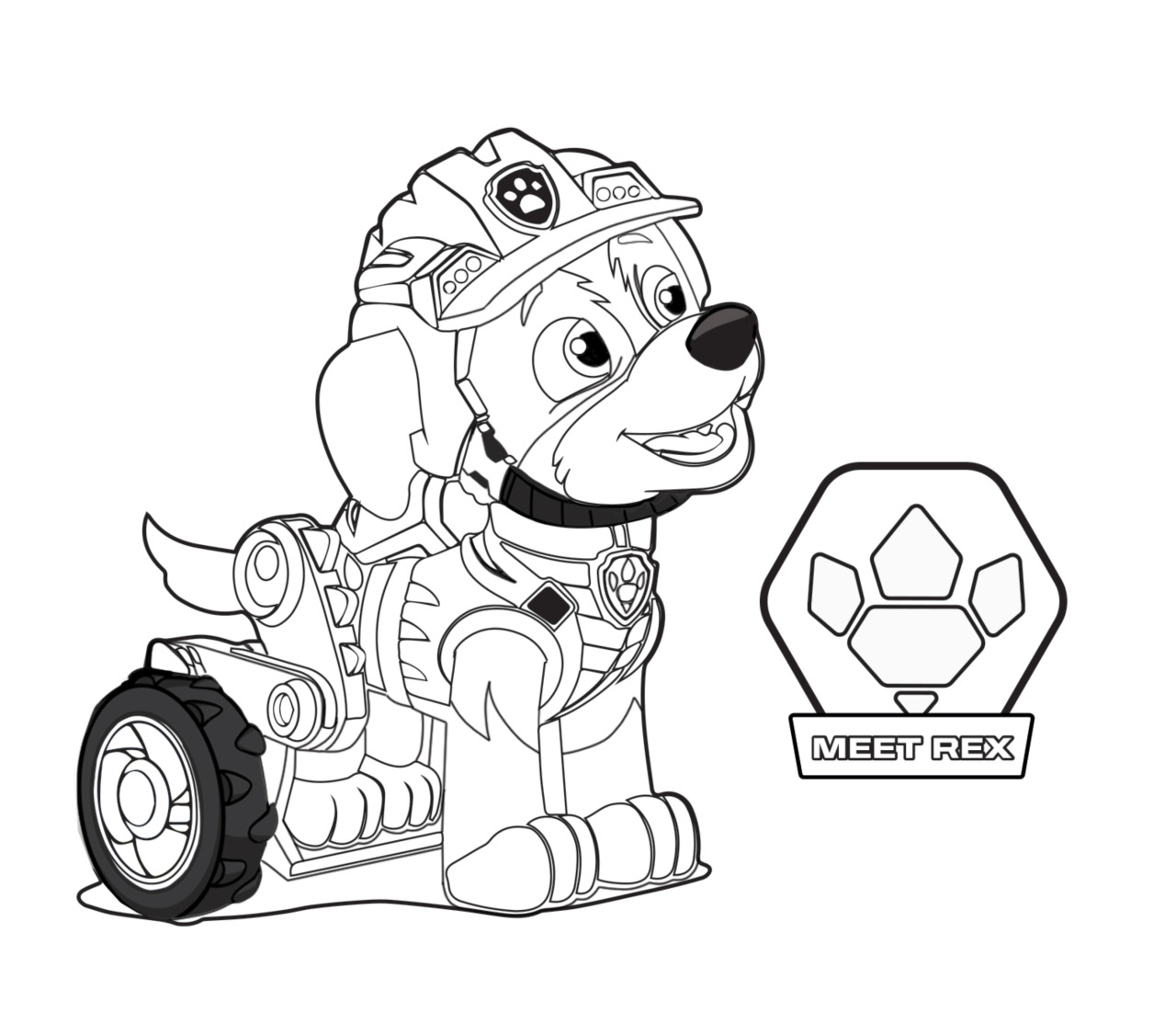 Marshall pup fanatic â rex coloring sheet figured id post this since