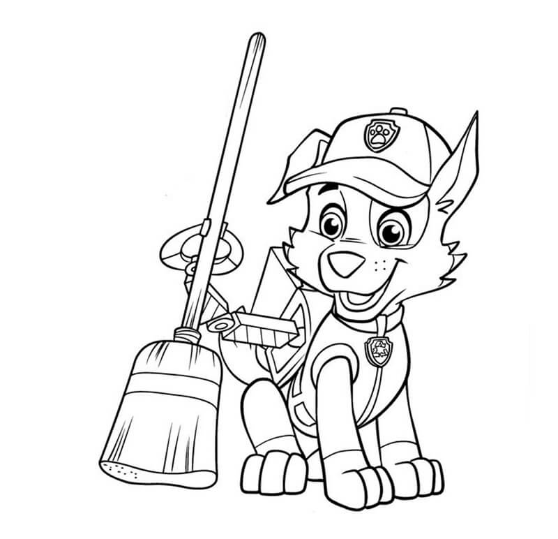 Rocky paw patrol fãrbung seite