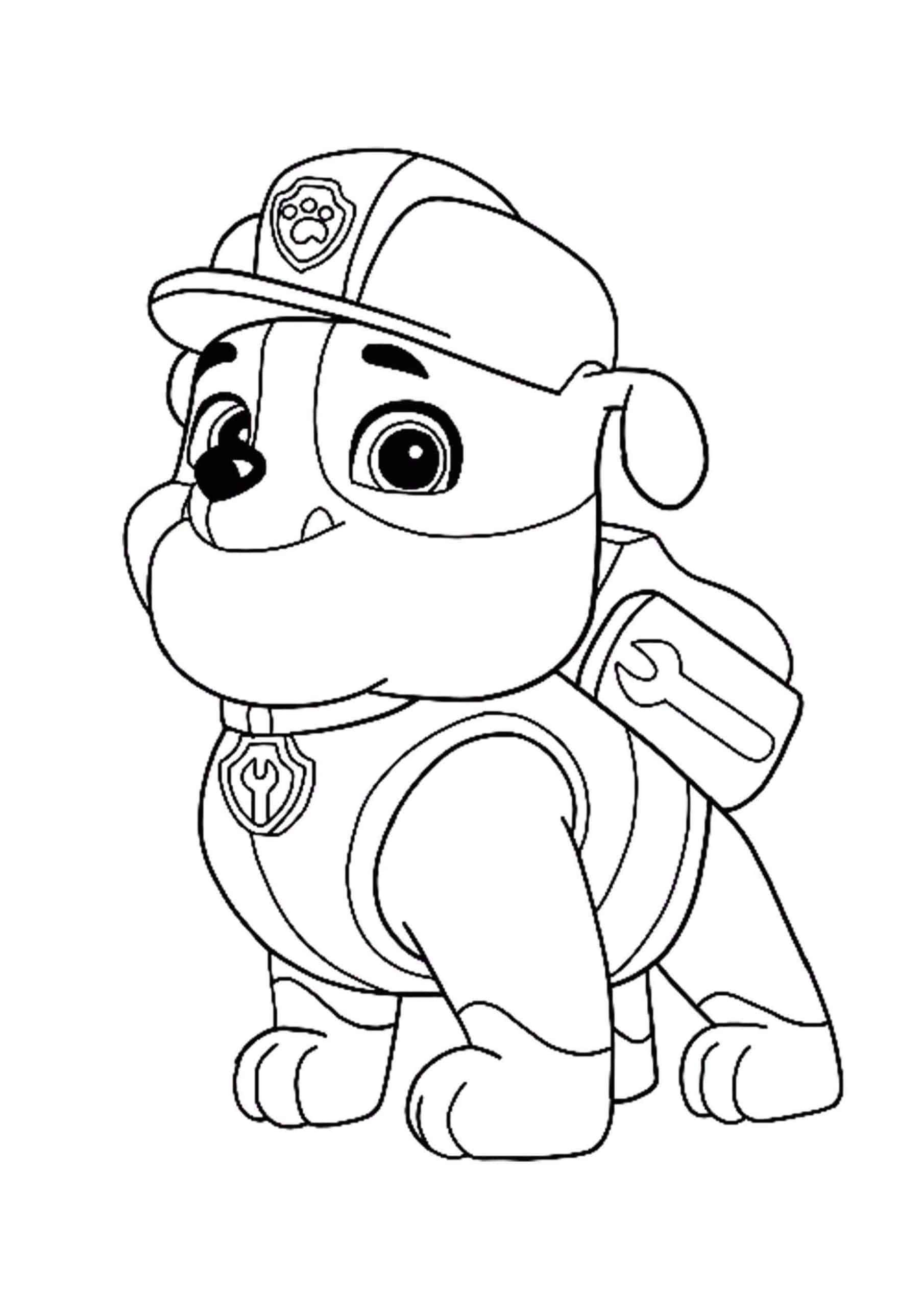 Paw patrol rubble coloring page paw patrol coloring pages paw patrol coloring rubble paw patrol