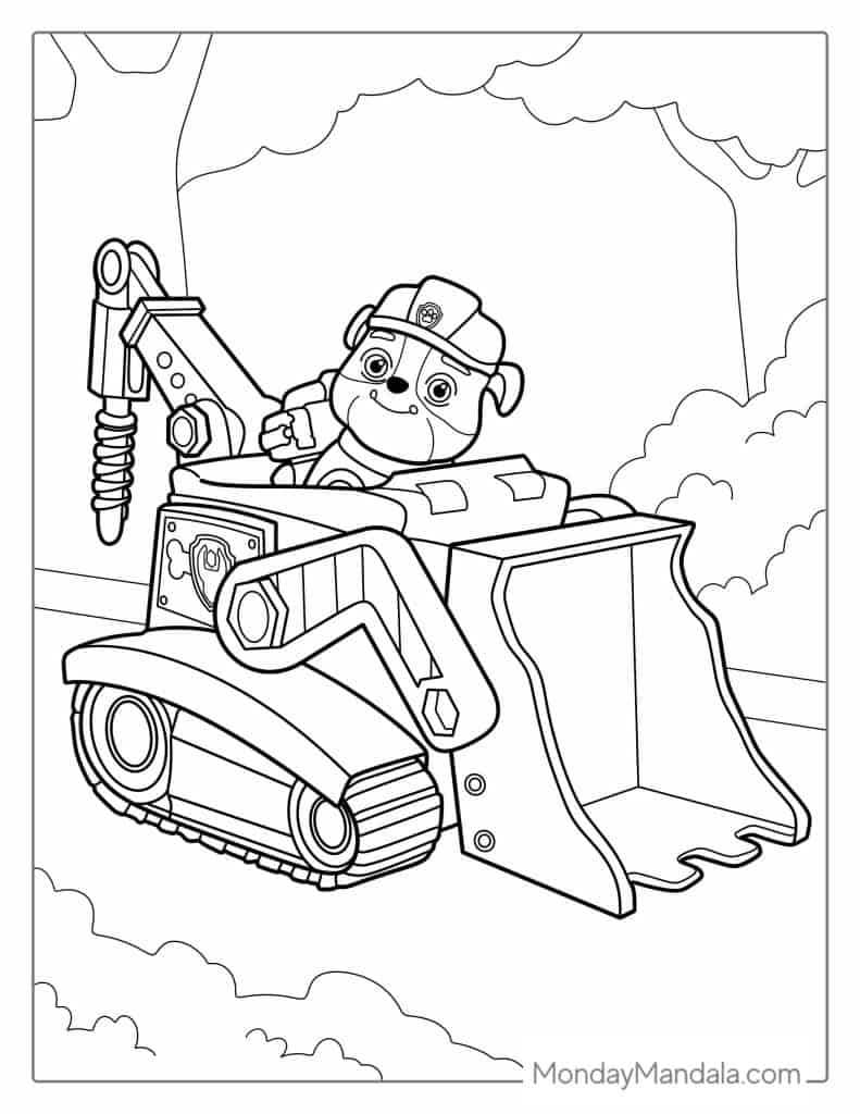 Paw patrol coloring pages free pdf printables