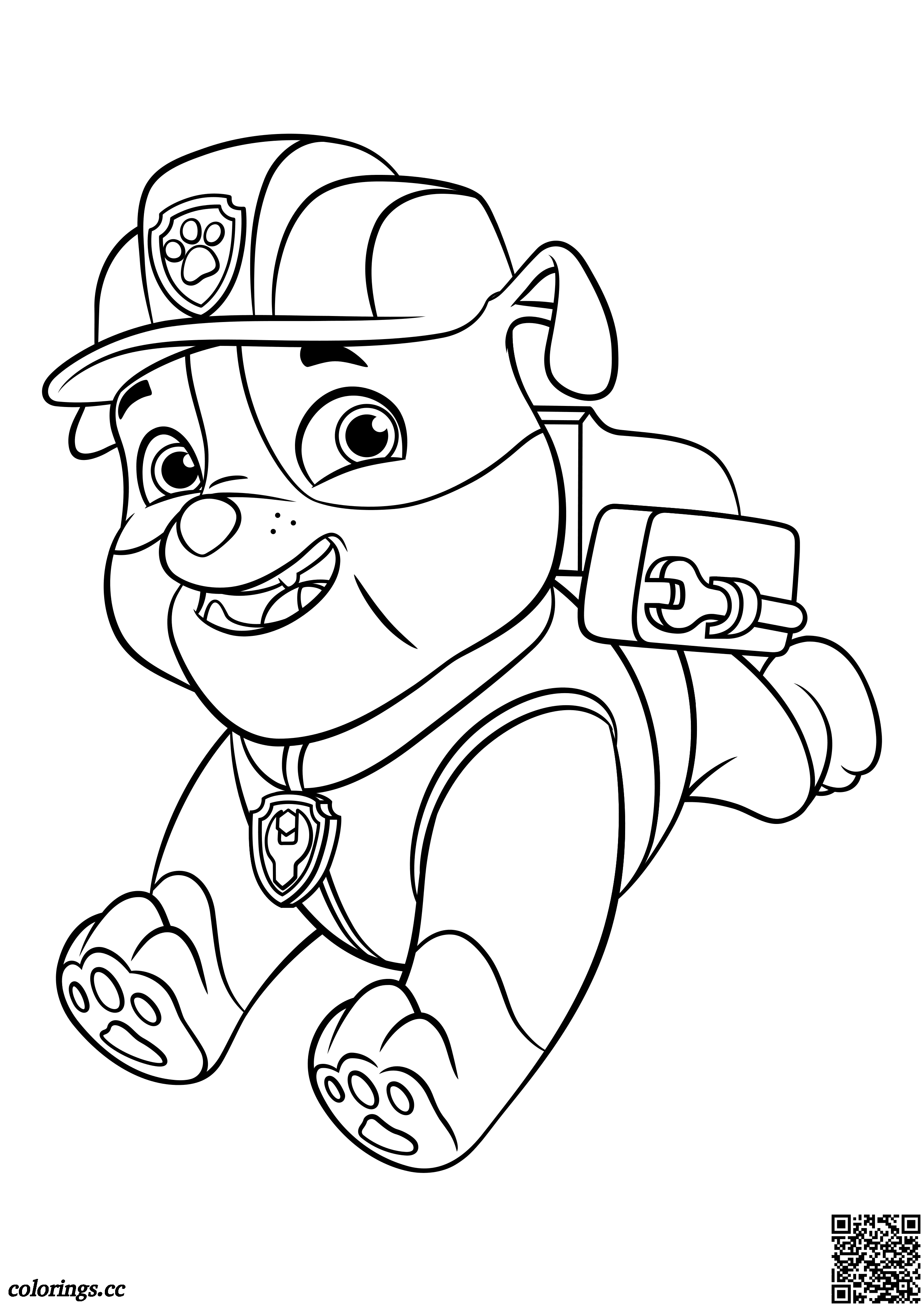 Rubble coloring pages paw patrol coloring pages