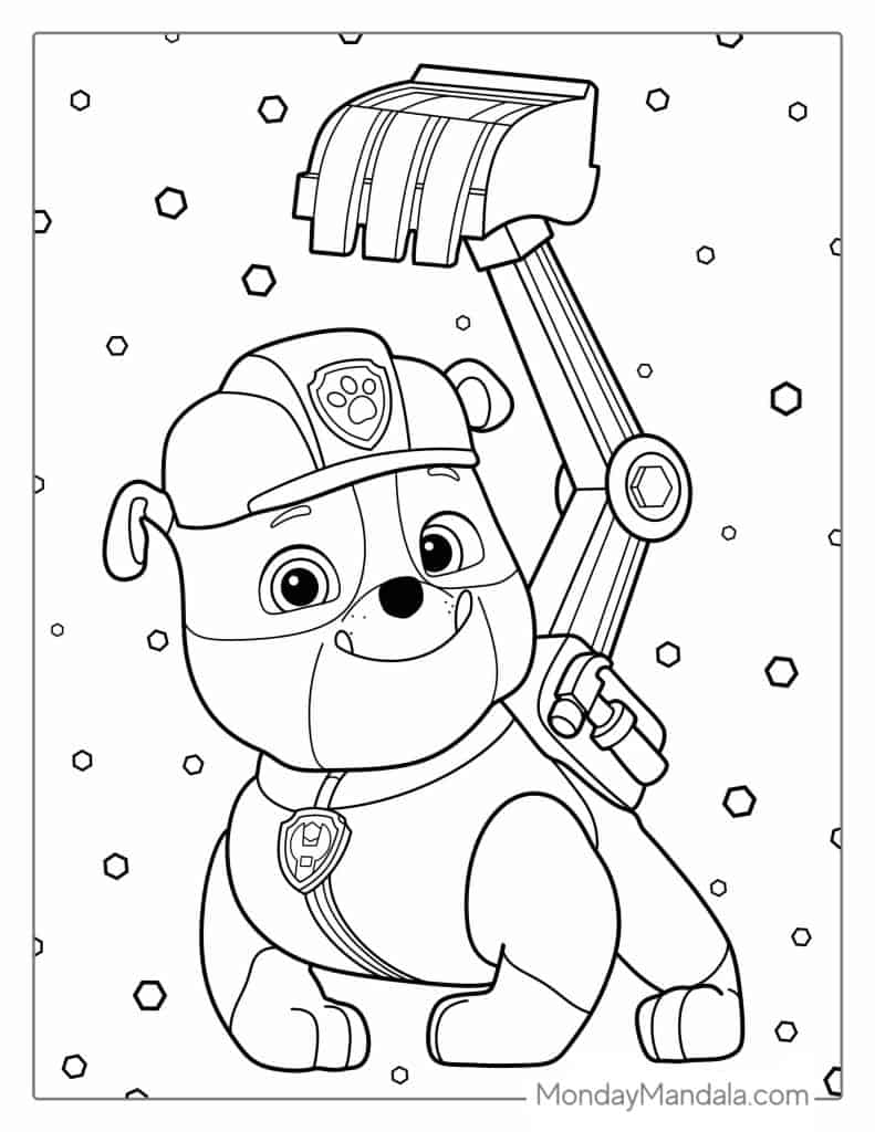 Paw patrol coloring pages free pdf printables