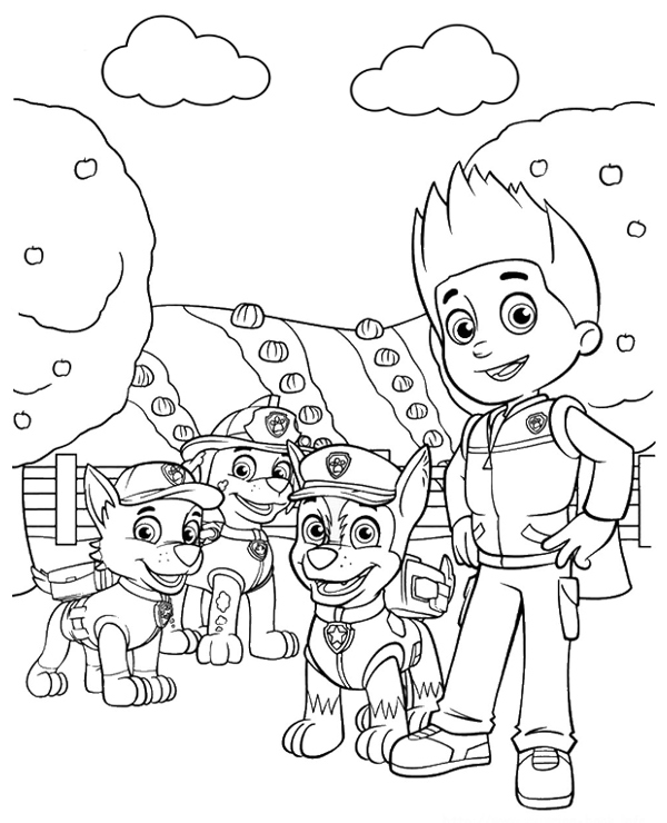 Ryder paw patrol coloring pages