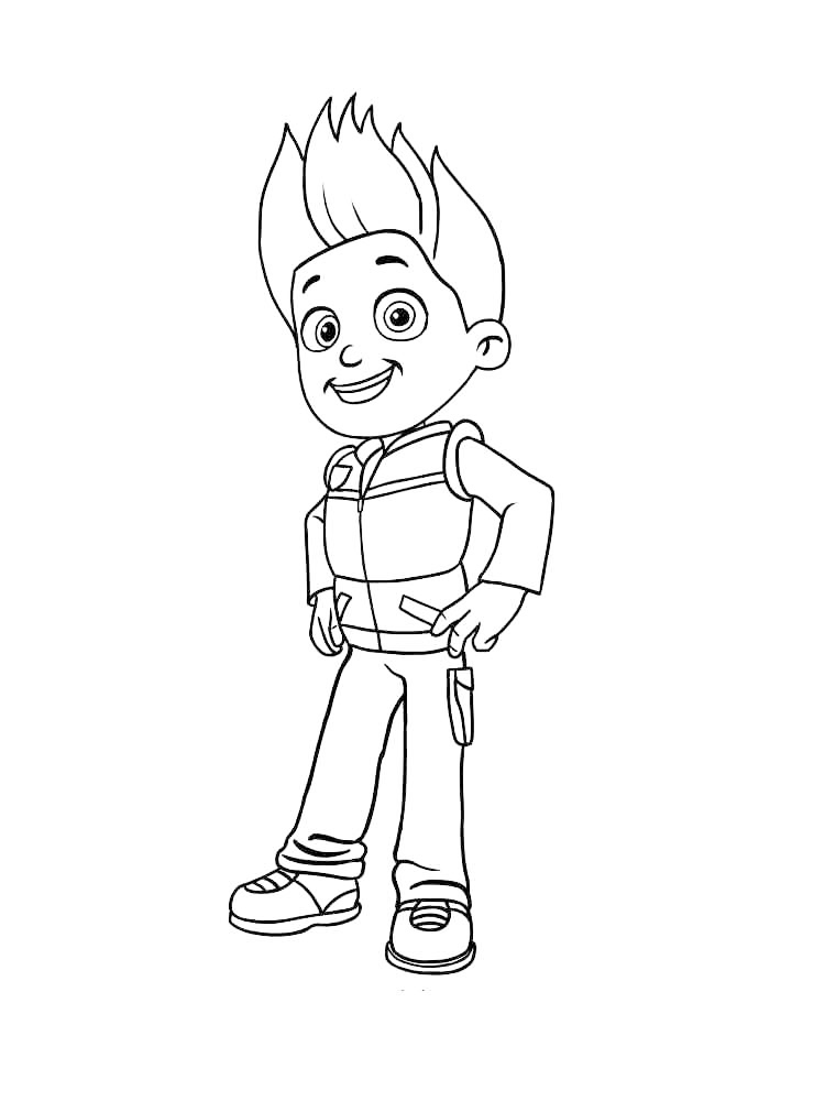 Ryder from paw patrol coloring pages