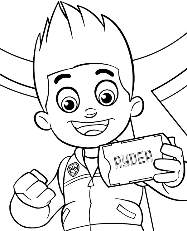 Print ryder coloring page paw patrol