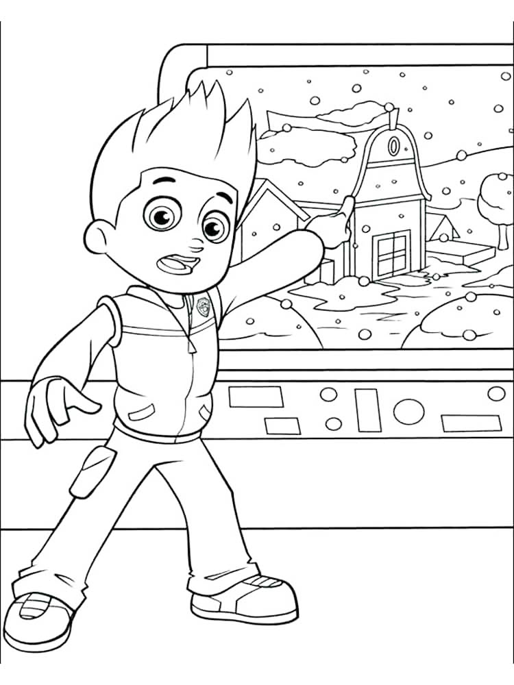 Ryder from paw patrol coloring pages