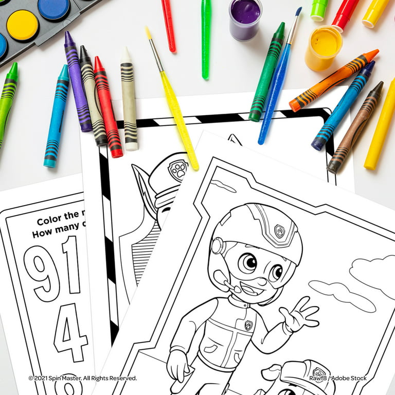 Paw patrol jumbo coloring book pages