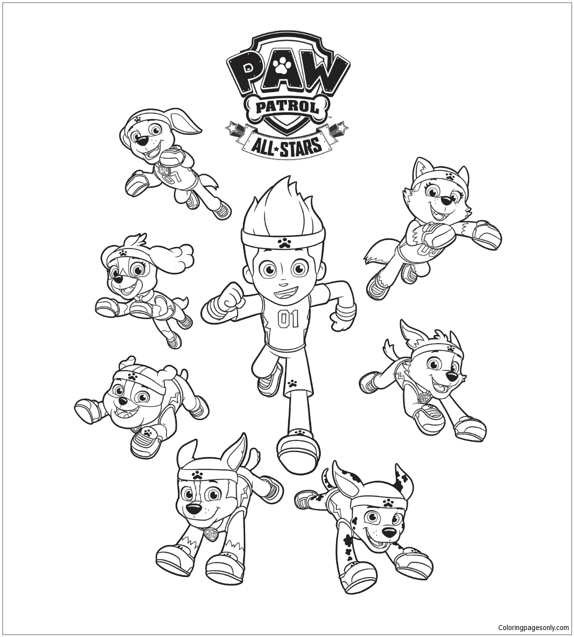 Ryder paw patrol coloring pages