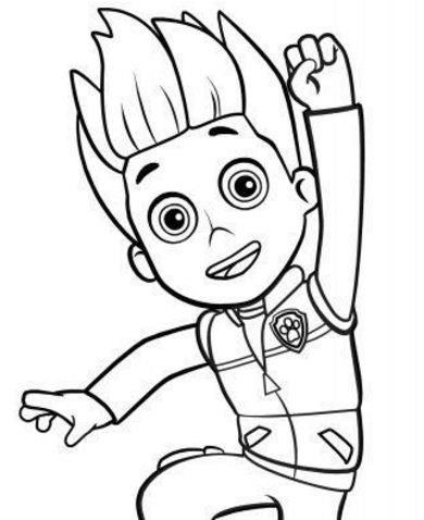 Paw patrol everest coloring page