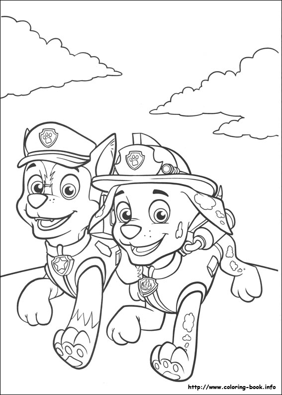 Paw patrol coloring picture