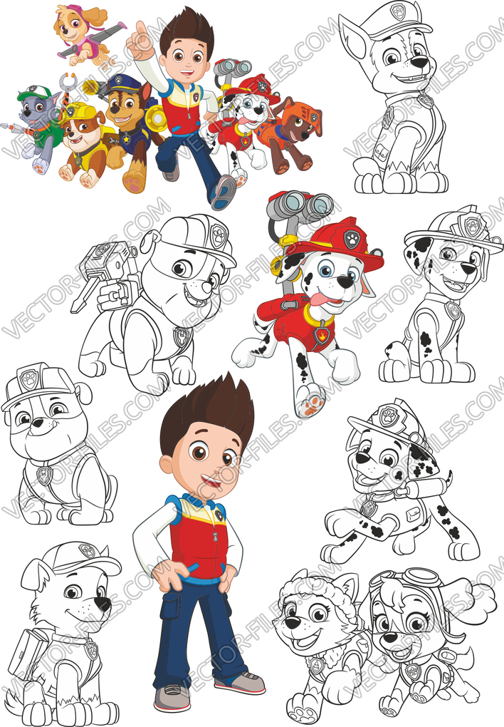 Paw patrol svg paw patrol clipart paw svg file paw patrol vector silhouette silhouette cut files cut file cricut cut file png