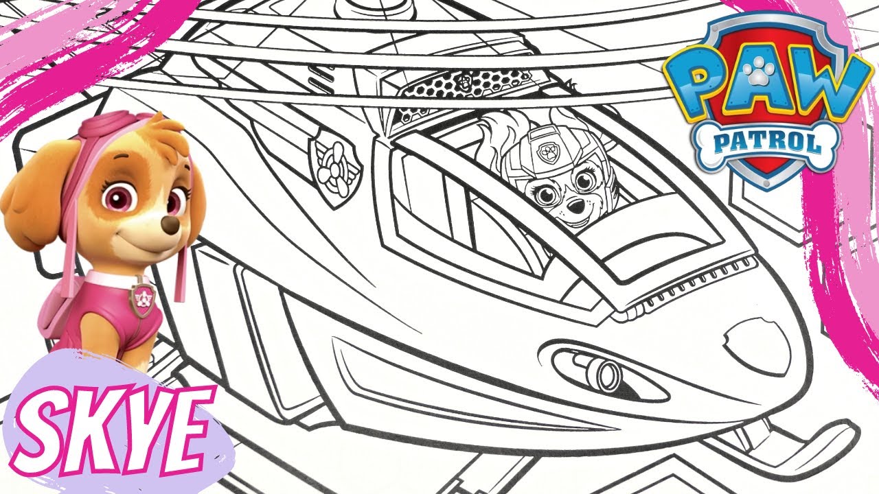 Paw patrol paw patrol skye paw patrol skye coloring page paw patrol the movie yes