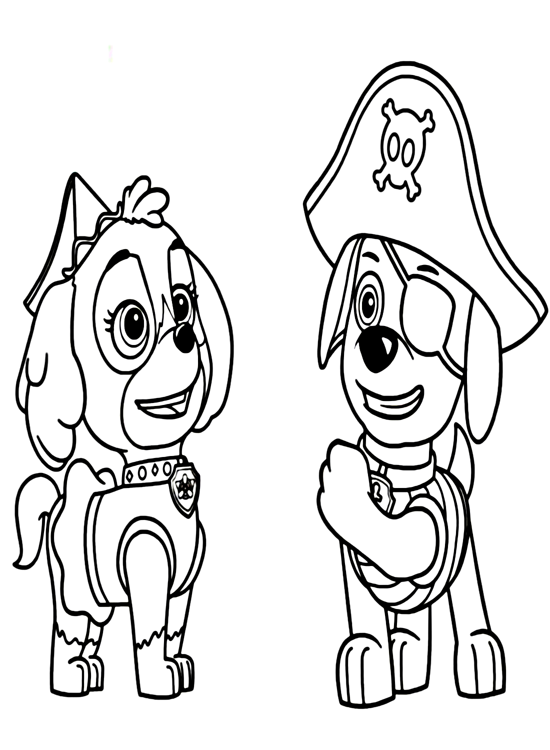 Skye paw patrol coloring pages printable for free download