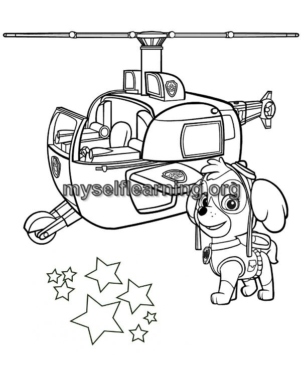 Paw patrol cartoons coloring sheet instant download