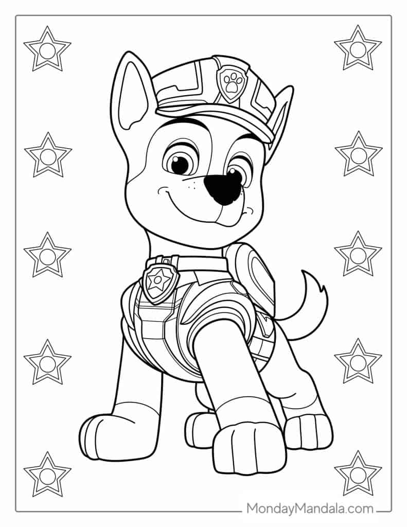 Paw patrol coloring pages free pdf printables