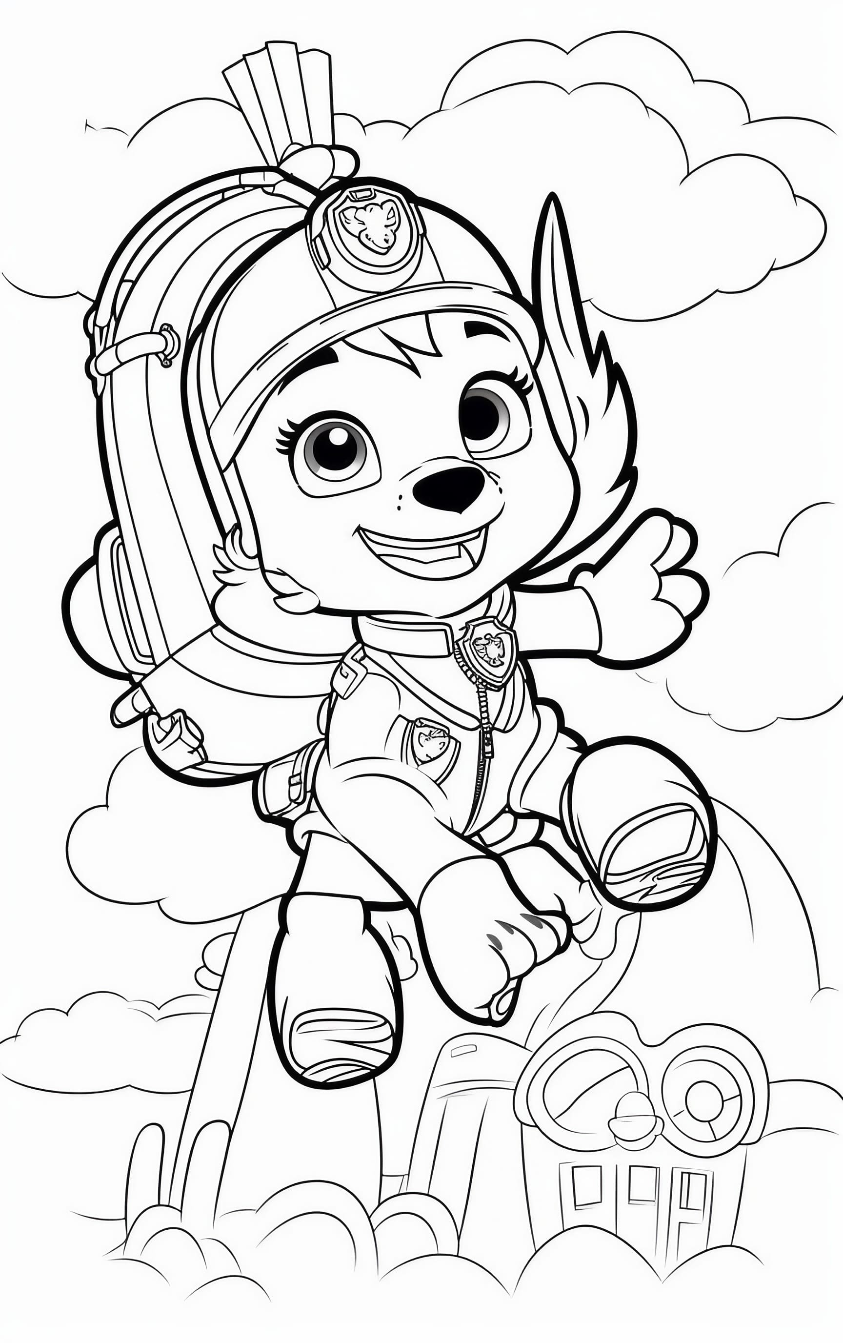 Paw patrol coloring pages for free printable