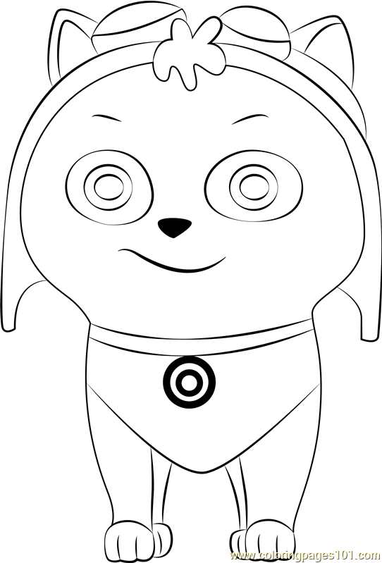 Cat skye coloring page for kids