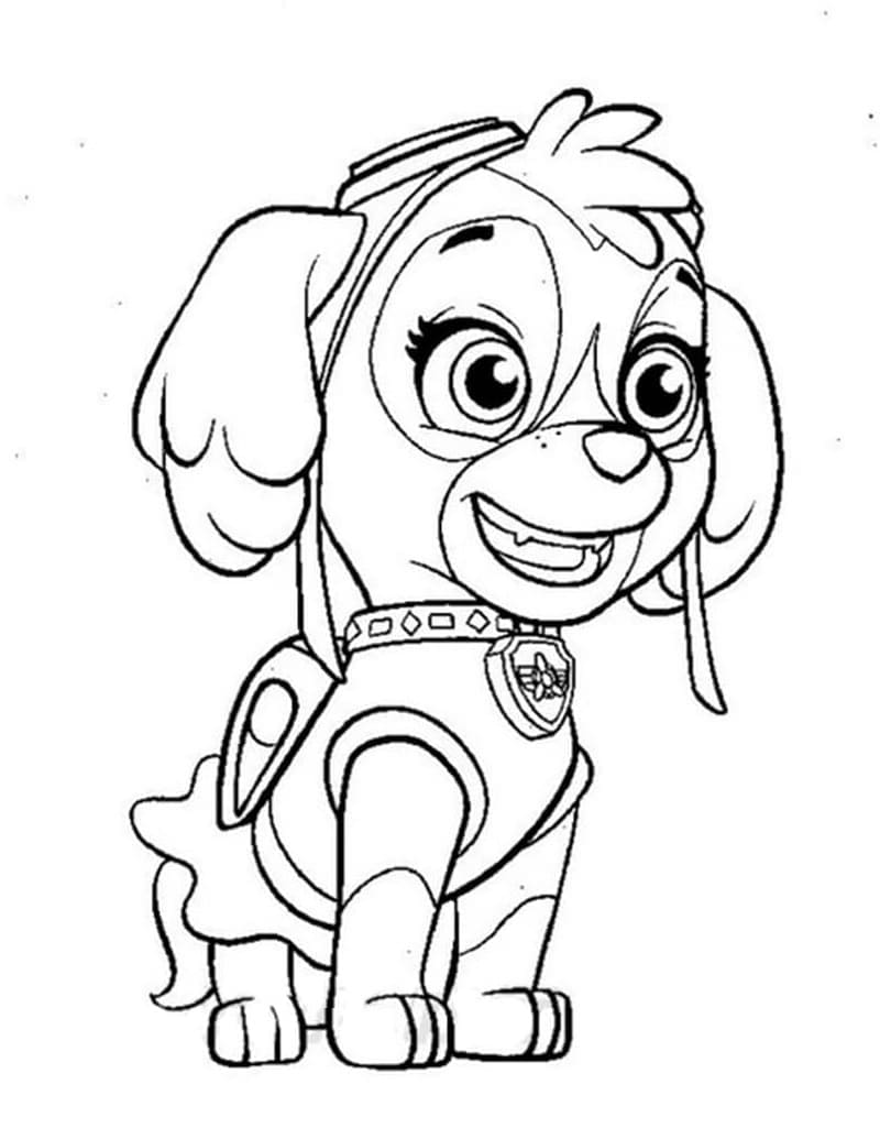 Skye paw patrol coloring pages