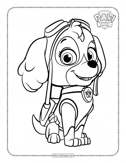 Paw patrol coloring pages free pdf printables