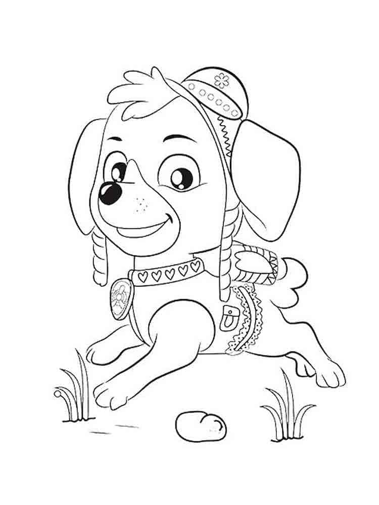 Skye paw patrol coloring pages