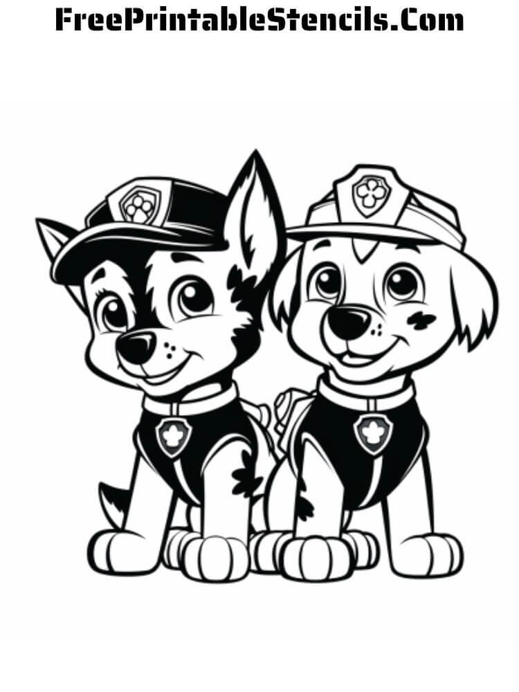 Free printable paw patrol stencils