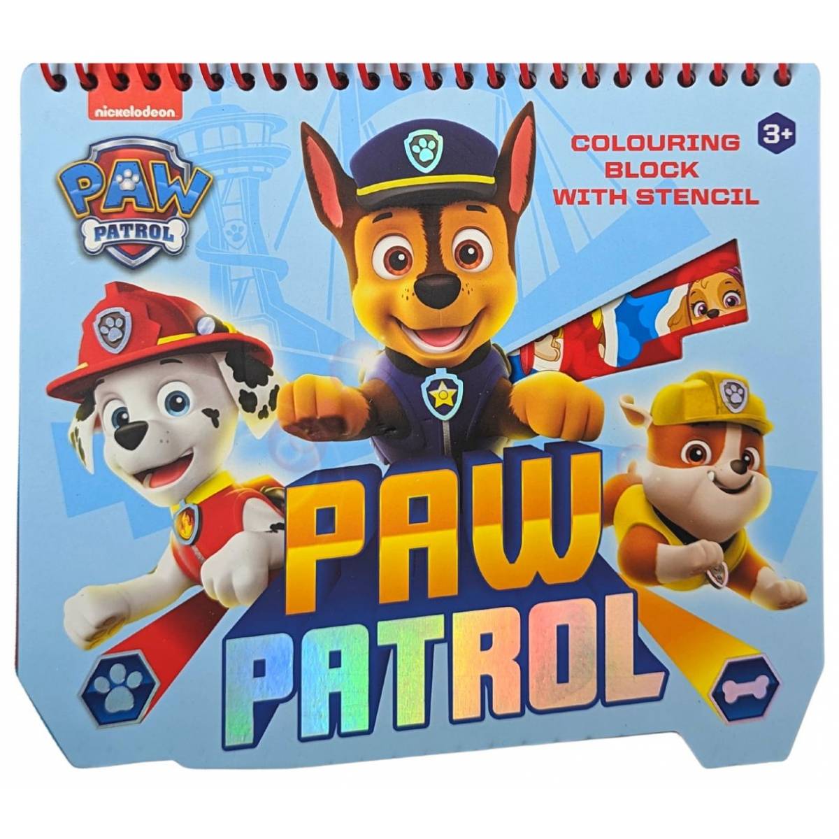 Paw patrol drawing block with stencil pieces