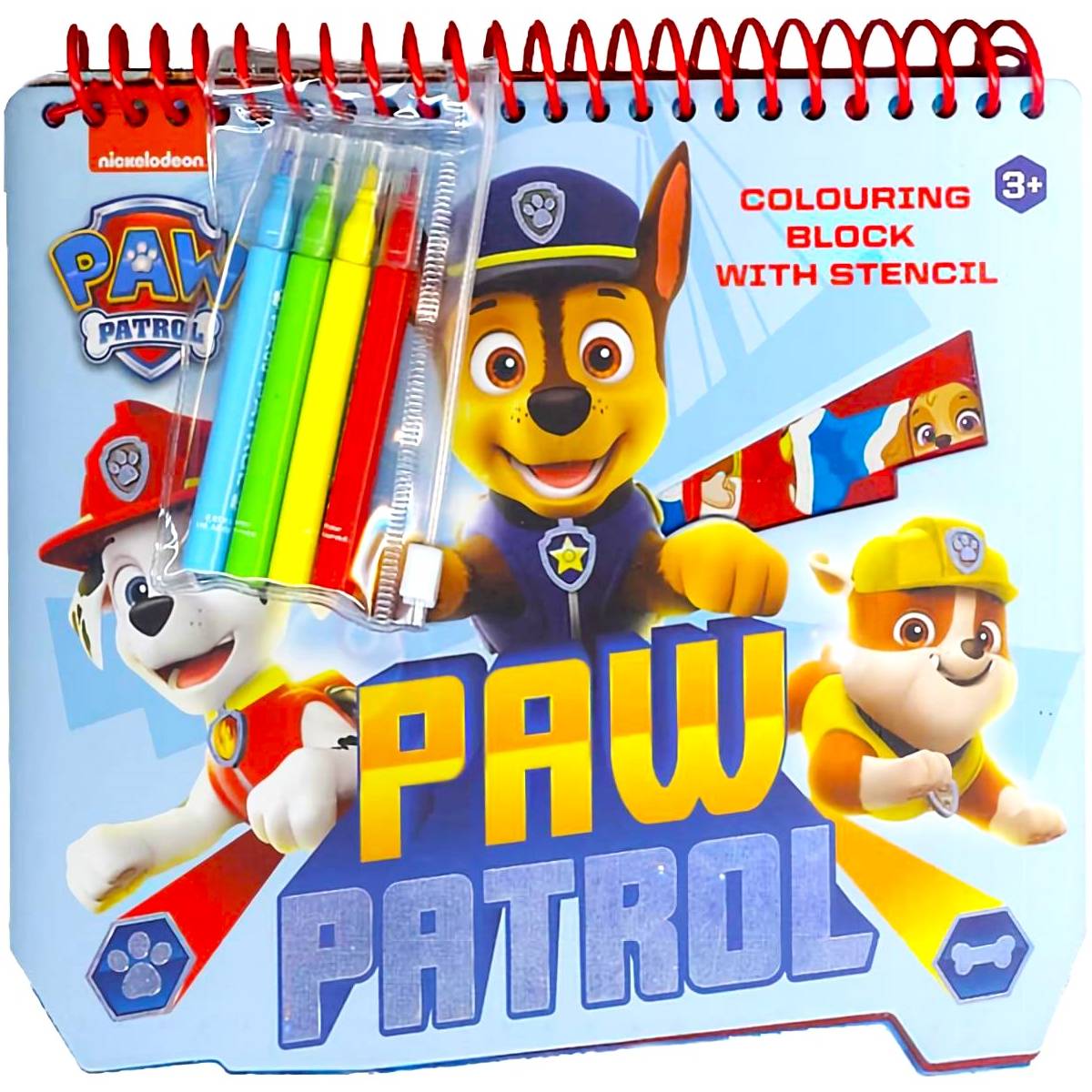 Paw patrol drawing block with stencil pieces