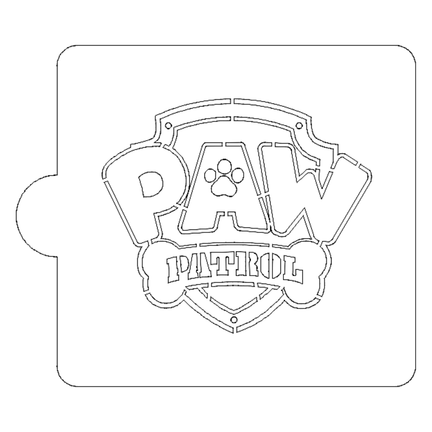 Paw patrol symbol cartoon stencil for cookies or cakes usa made ls â yng llc