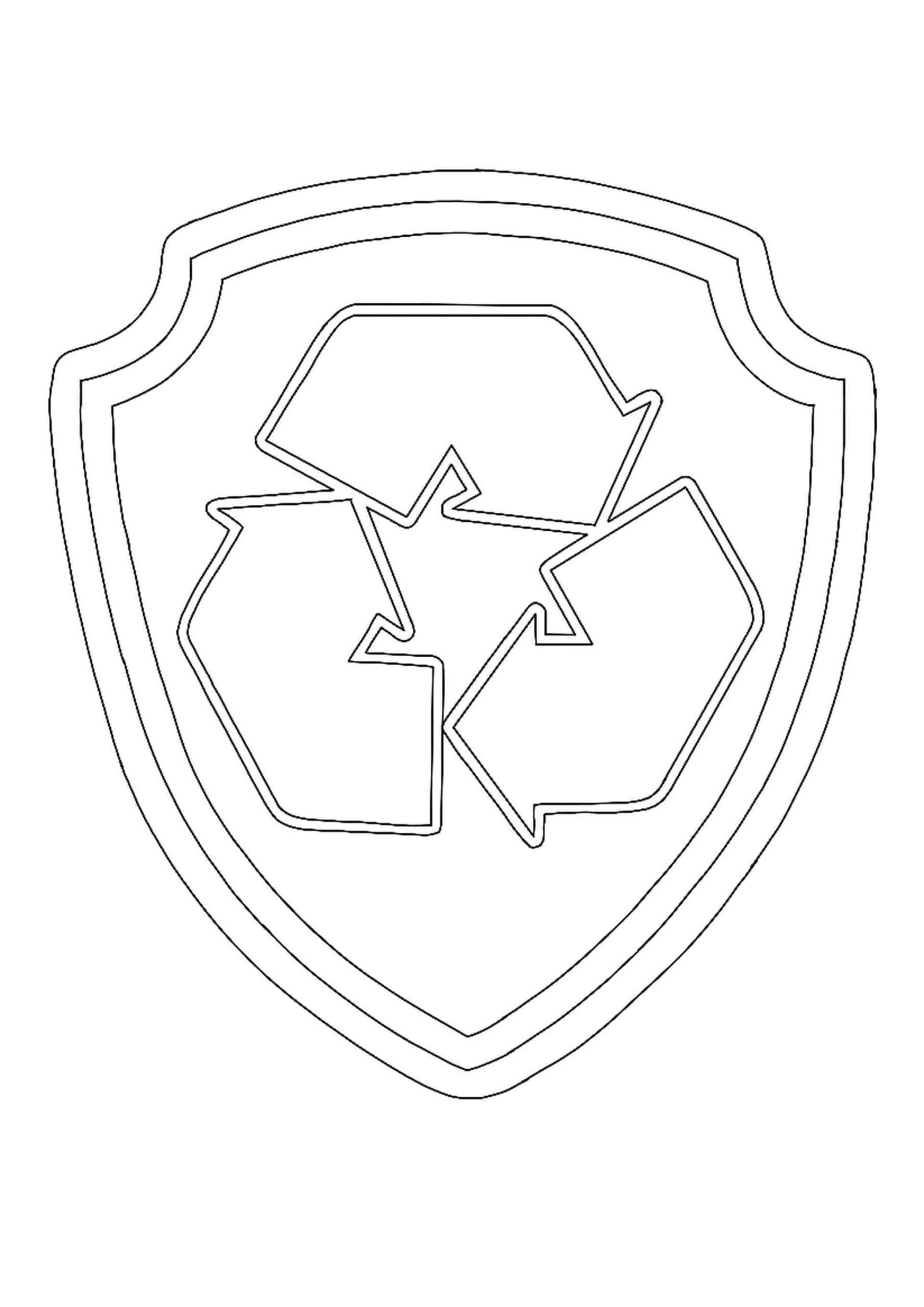 Paw patrol badges coloring pages