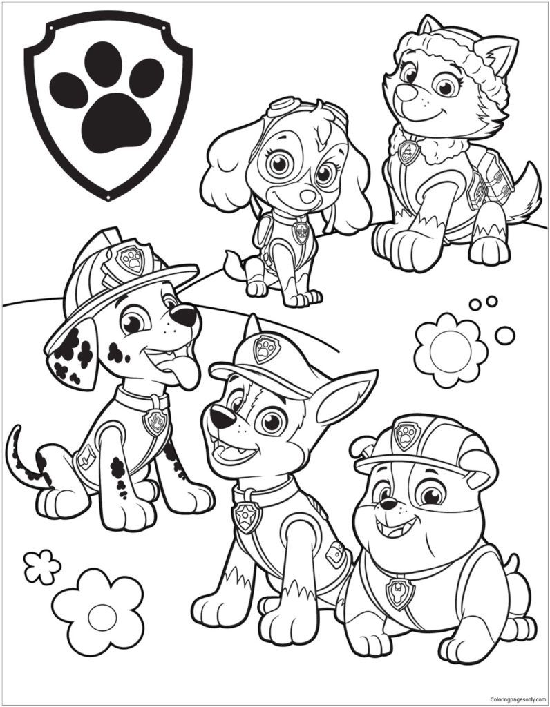Printable coloring pages paw patrol coloring pages paw patrol coloring cartoon coloring pages