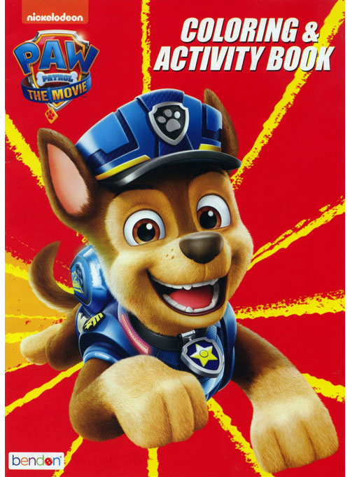 Paw patrol the movie coloring and activity book chase coloring books at retro reprints