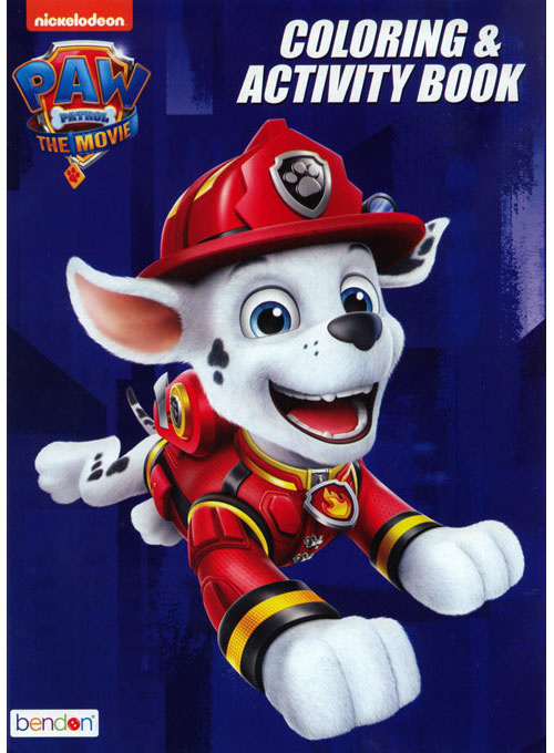 Paw patrol the movie coloring and activity book marshall coloring books at retro reprints