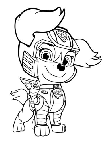 Liberty from paw patrol movie coloring page