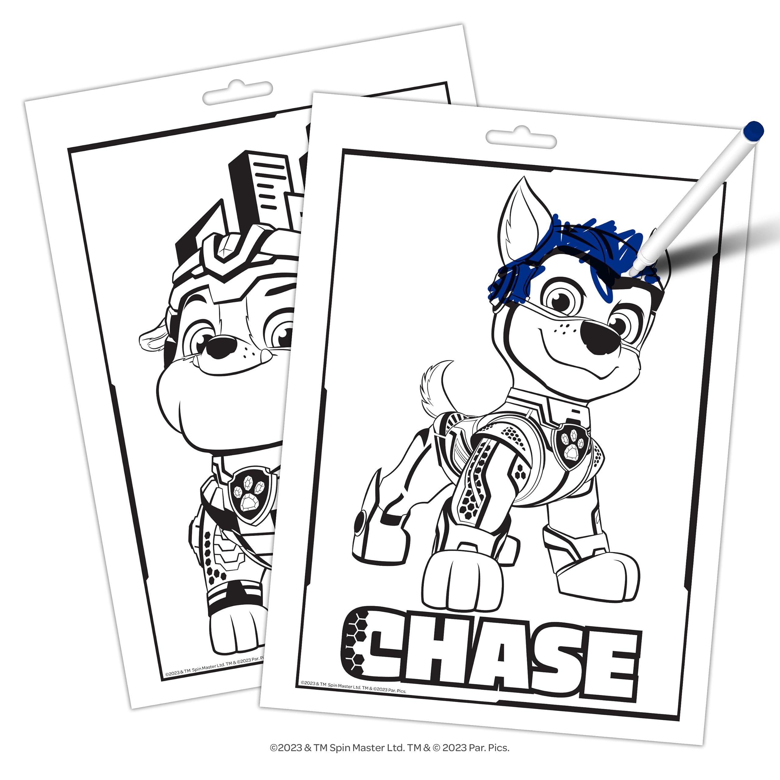 Paw patrol the mighty move page imagine ink coloring pad with mini mess free markers bendon toys games