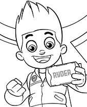 Free coloring page of tracker from paw patrol
