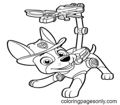 Tracker paw patrol coloring pages printable for free download