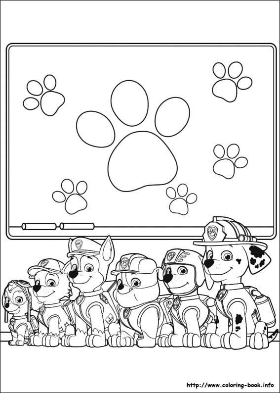 Free paw patrol coloring pages