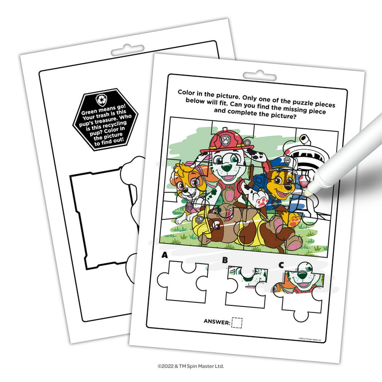 Paw patrol page imagine ink coloring book paperback