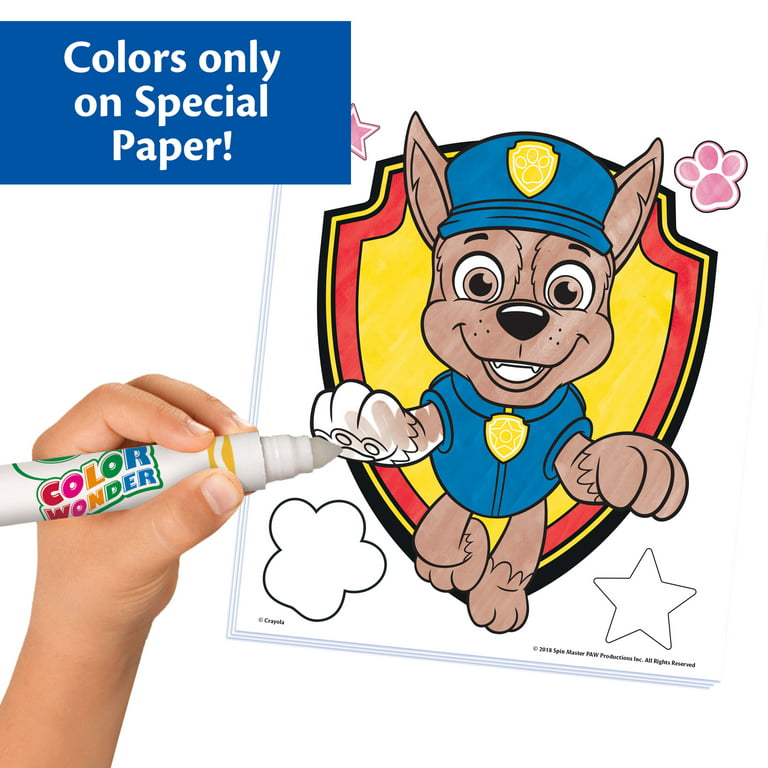 Crayola color wonder paw patrol mess free coloring pages markers gift beginner unisex child