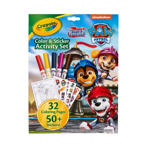 Crayola paw patrol color sticker activity set