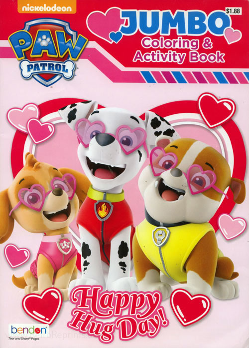 Paw patrol happy hug day coloring books at retro reprints